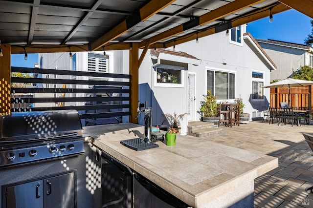 view of patio / terrace with area for grilling