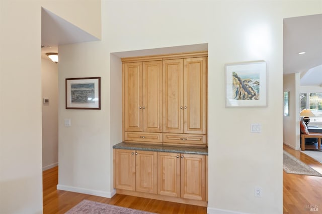 corridor featuring light hardwood / wood-style flooring