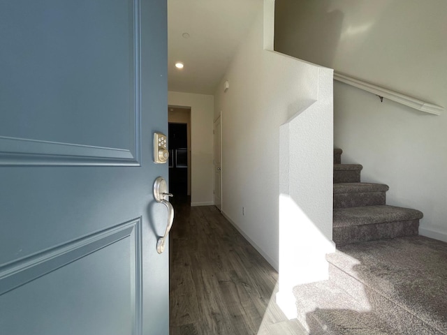 interior space featuring dark hardwood / wood-style floors