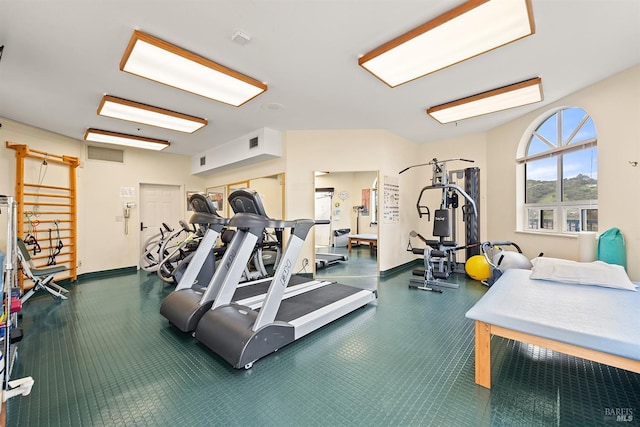 view of workout area