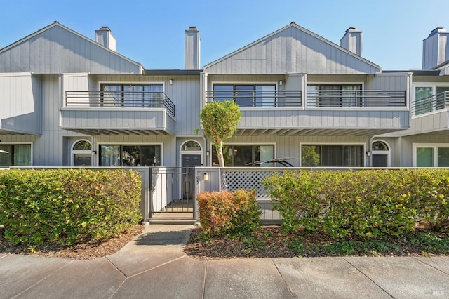 view of property featuring a balcony