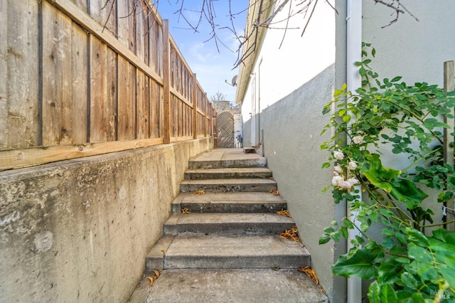 view of staircase