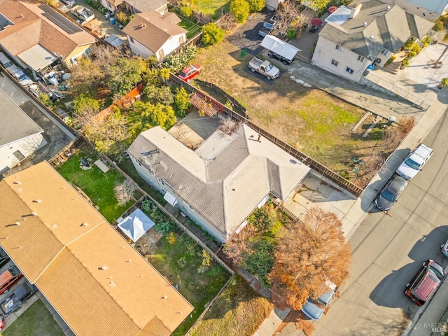 aerial view with a residential view