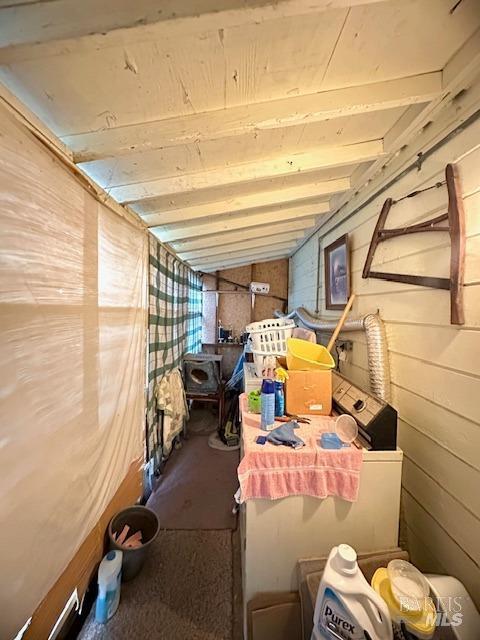 2036 W St, Ukiah, CA 95482 - below grade area with wooden walls