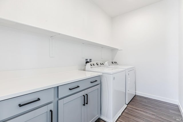 9017 Camino Colegio Rd, Rohnert Park, CA 94928 - laundry room with washing machine and dryer, baseboards, wood finished floors, and cabinet space