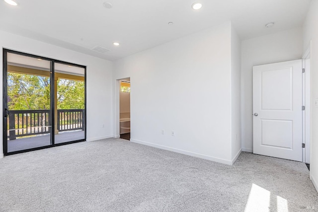 9017 Camino Colegio Rd, Rohnert Park, CA 94928 - unfurnished bedroom with access to outside, carpet floors, baseboards, and recessed lighting