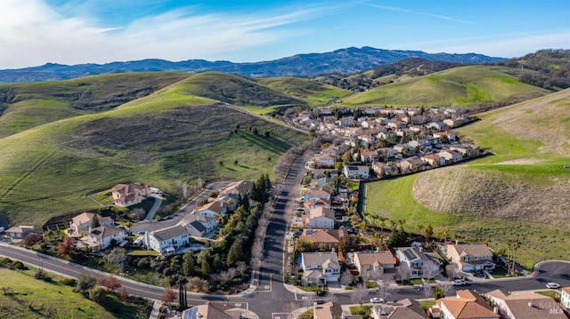 aerial view featuring a mountain view