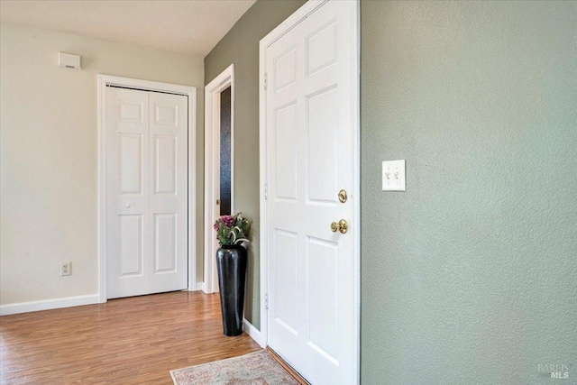 entrance foyer featuring light hardwood / wood-style flooring