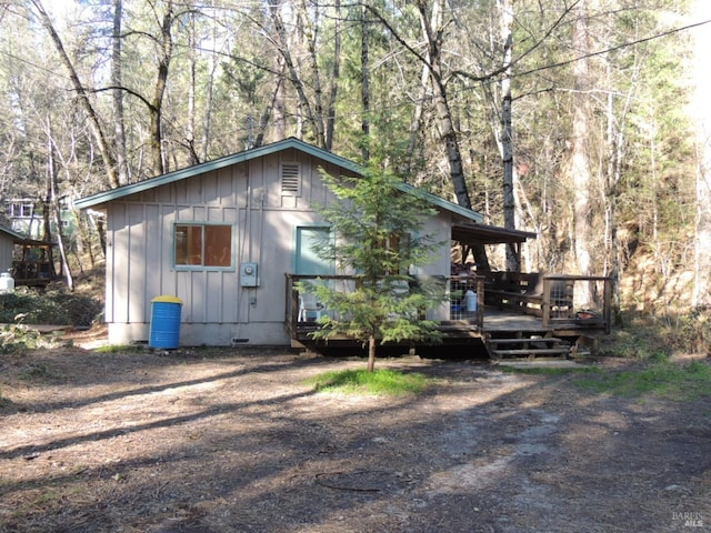 exterior space featuring a deck