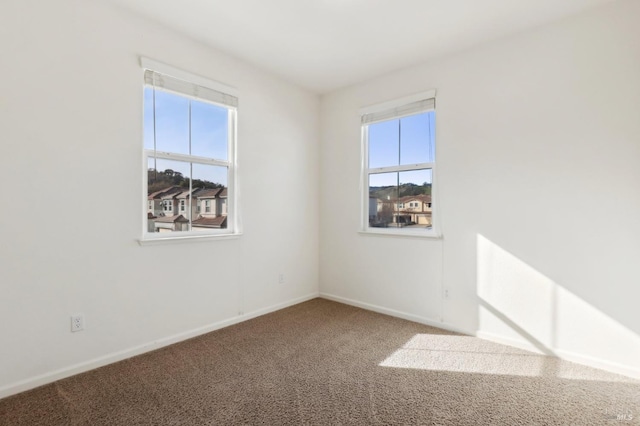 unfurnished room with carpet flooring