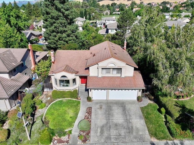 birds eye view of property