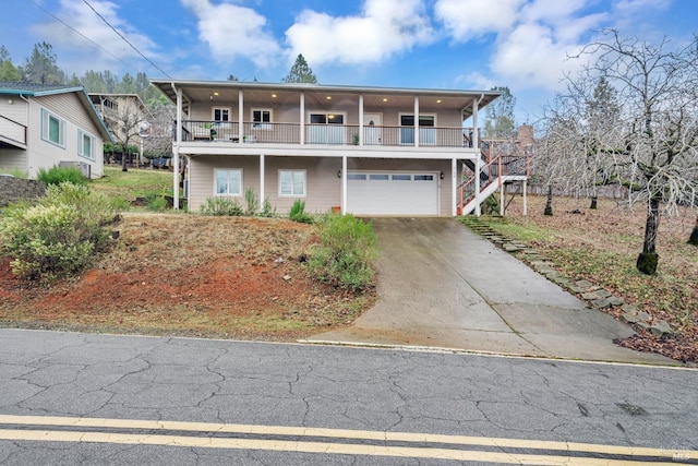 view of front of home featuring a garage