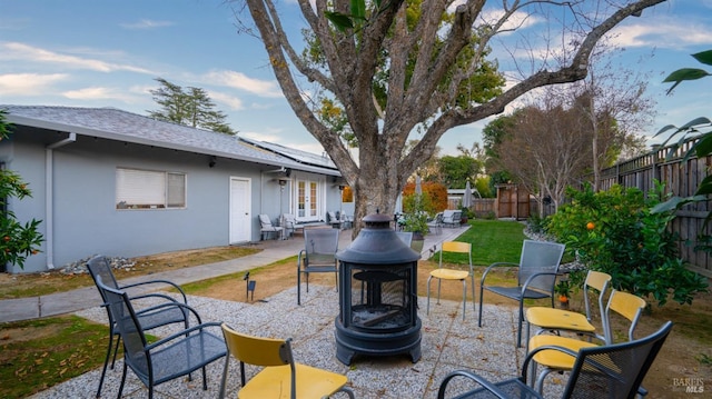 view of patio with a fenced backyard