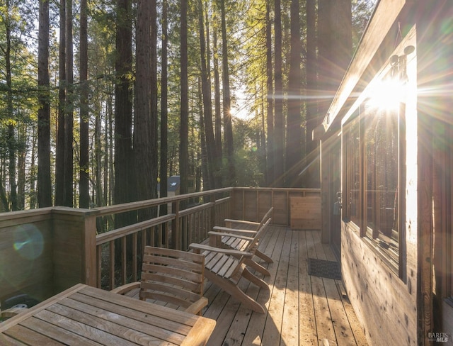 view of wooden deck