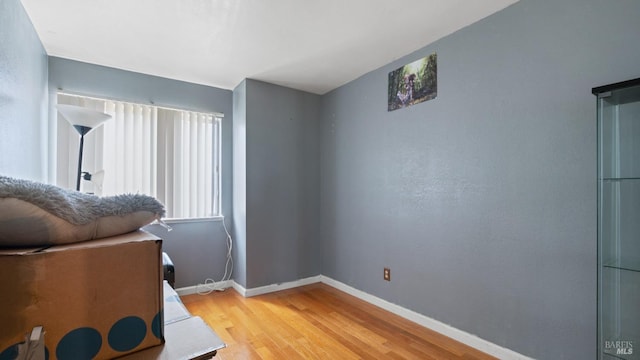 bedroom featuring hardwood / wood-style flooring