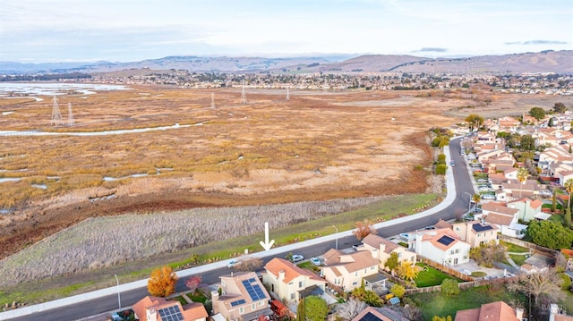 aerial view featuring a mountain view