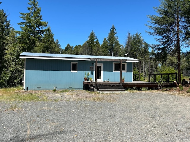 34620 Eureka Hill Rd, Point Arena, CA 95468 - view of front of house featuring a deck