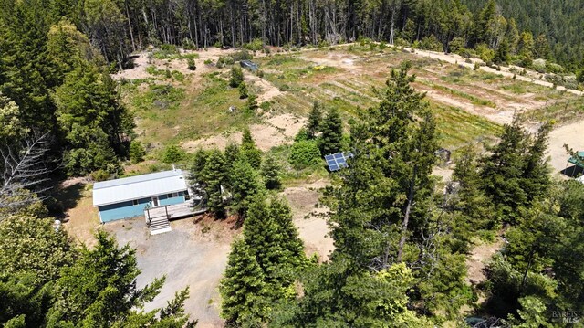 34620 Eureka Hill Rd, Point Arena, CA 95468 - aerial view of property and surrounding area featuring a forest
