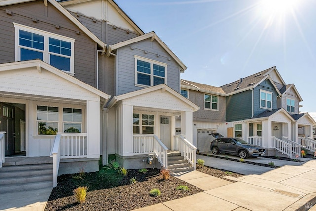 view of front facade featuring a garage