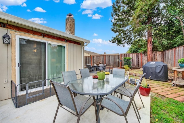 view of patio / terrace featuring grilling area