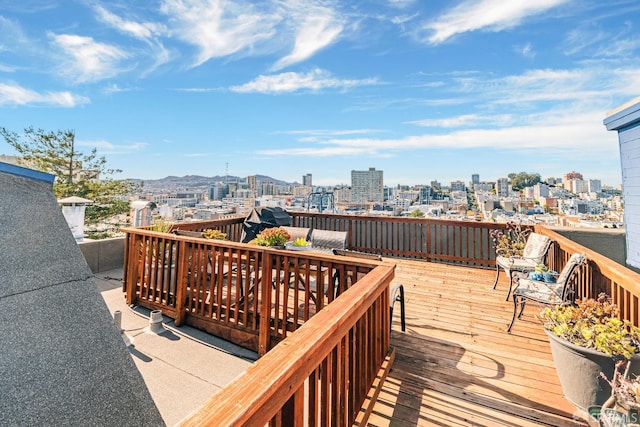 view of wooden terrace