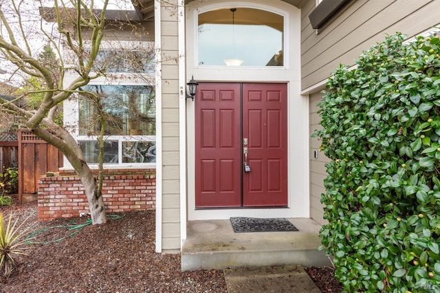 view of doorway to property