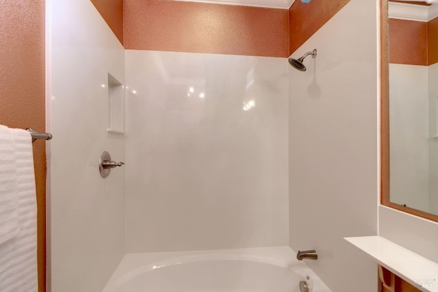 bathroom with vanity and shower / bathtub combination