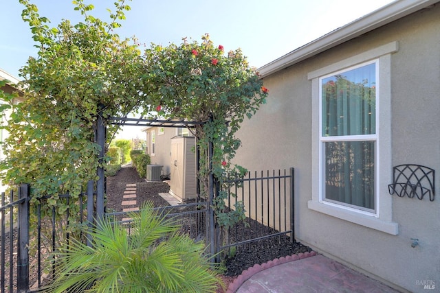 view of property exterior with cooling unit