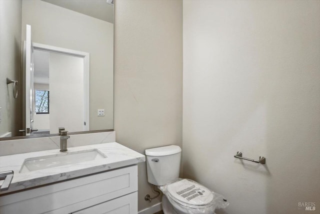18904 Timber Point Ct, Hidden Valley Lake, CA 95467 - half bathroom featuring toilet and vanity