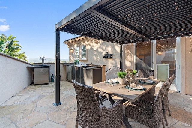 view of patio / terrace with a pergola