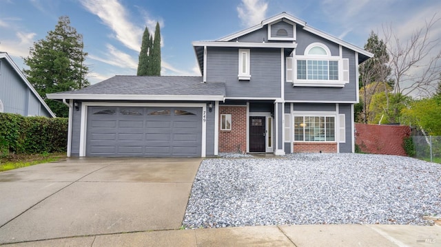 front facade featuring a garage