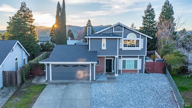 view of front facade featuring a garage