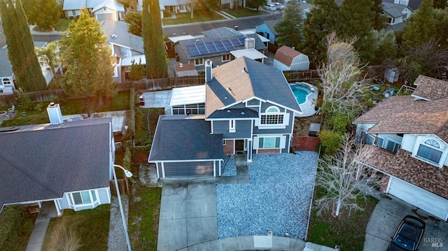 birds eye view of property