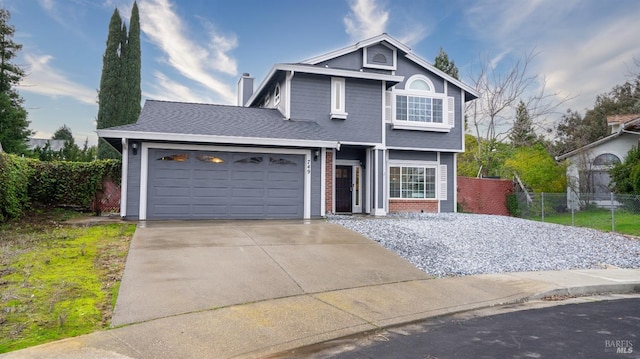 front facade featuring a garage