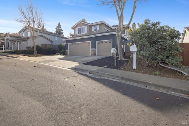 view of property with a garage