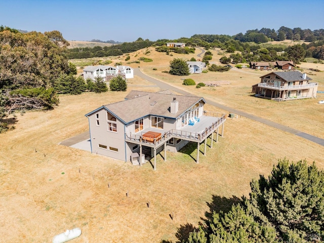 bird's eye view featuring a rural view