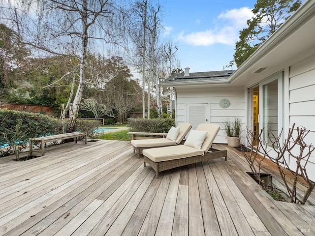 view of wooden deck