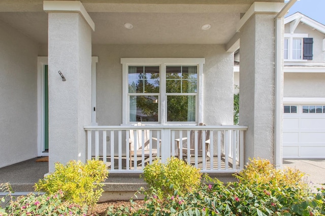 entrance to property with a garage