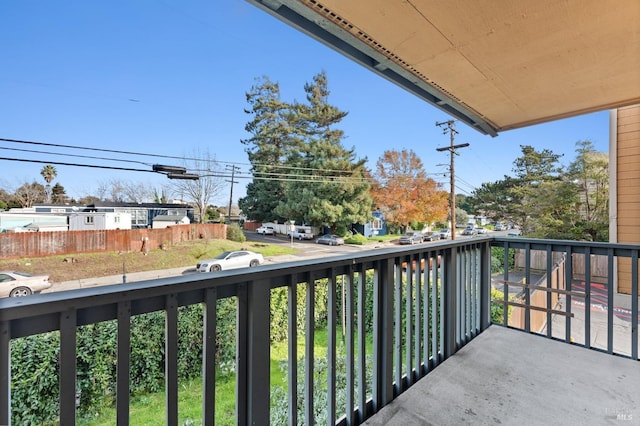 view of balcony