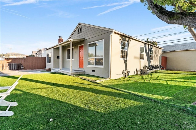 exterior space with a lawn