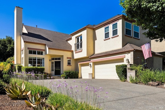 view of front of home featuring a garage