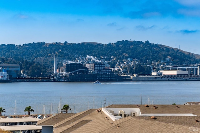 view of water feature featuring a mountain view