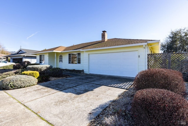 ranch-style house with a garage