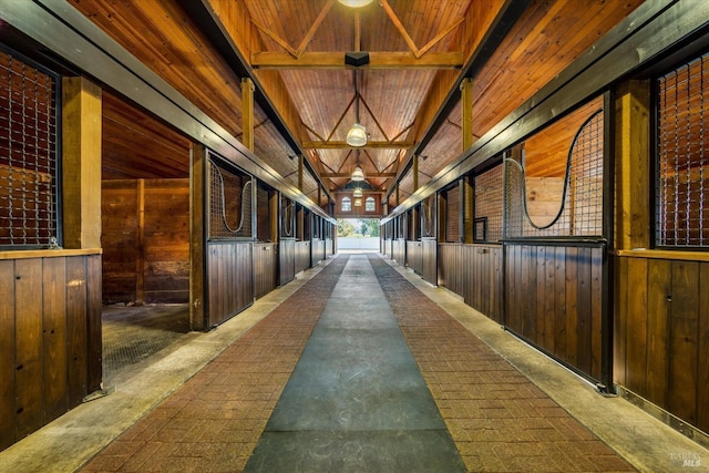 view of horse barn