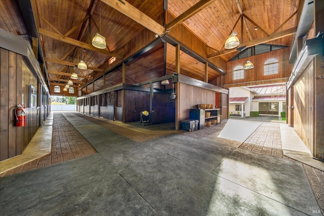 view of horse barn