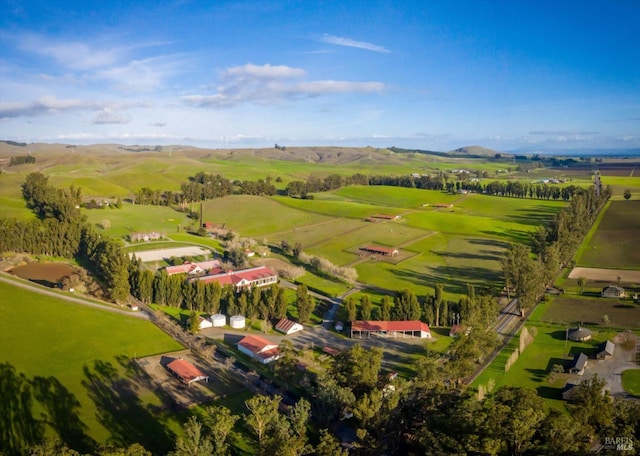 drone / aerial view featuring a rural view