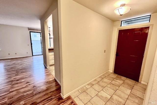 foyer featuring light hardwood / wood-style floors