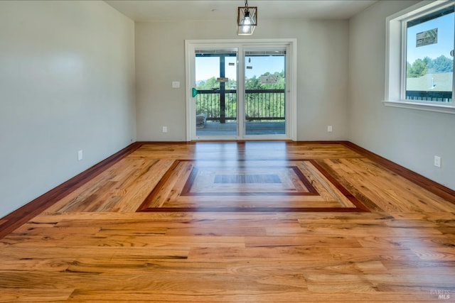 empty room featuring light parquet flooring