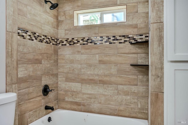 full bath featuring toilet and shower / tub combination