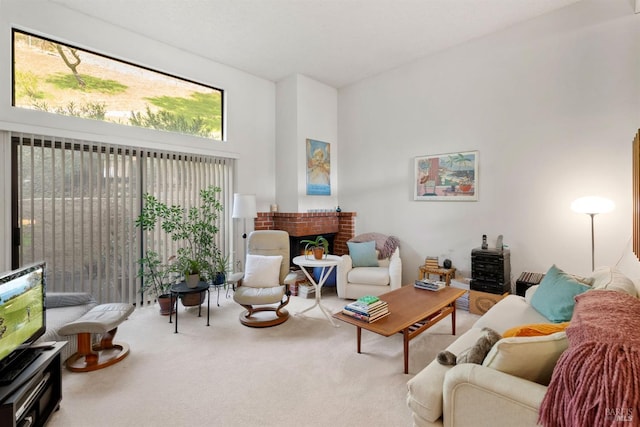 view of carpeted living room